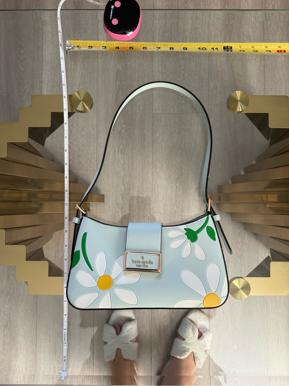 kate spade Light Blue Daisy Applique Shoulder Bag - Picture 2 of 5